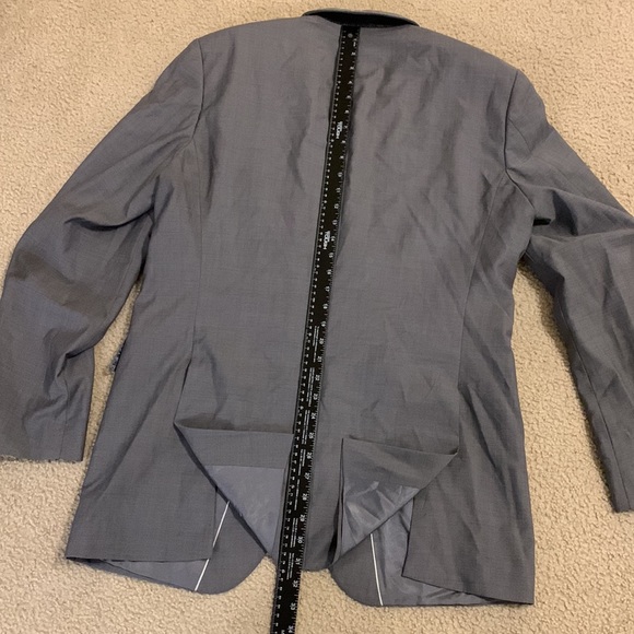 Boss Hugo Guabello Grey double vented blazer jacket size 42L 2 button closure - Picture 13 of 17